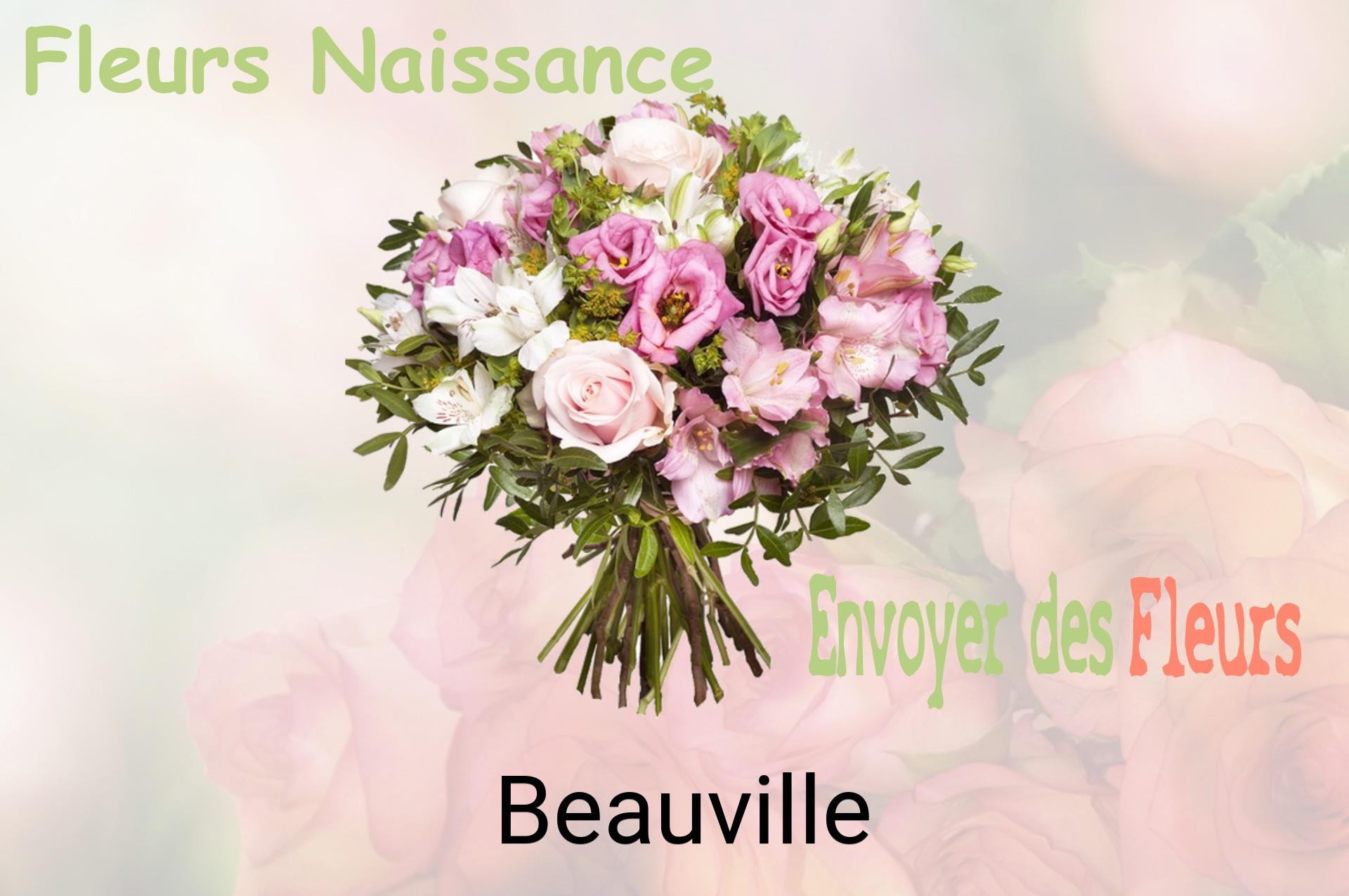 Bouquet de fleurs de naissance livré à Beauville